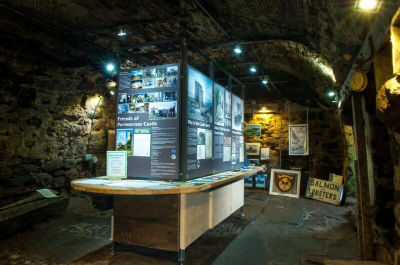 Exhibits in Portencross Castle