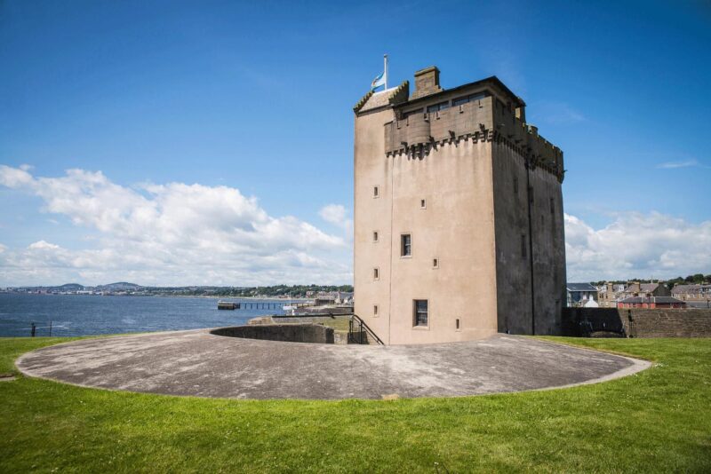 Close up view of Broughty Ferry Castle