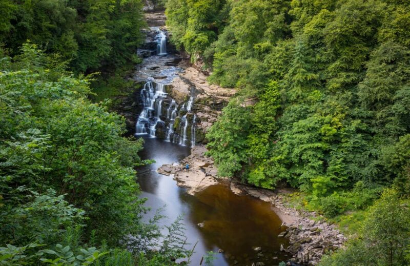 Corra Linn Waterfall At The Falls Of Clyde